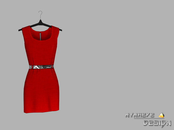 Sims 4 — Shea Decor Dress by NynaeveDesign — Stylish and elegant, this slash neck dress is tailored to fit, flare and
