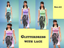 Sims 4 — Glitter-Dress with Lace by Shel-67 — New Sims4 Dress for you to Enjoy, 