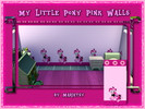 Sims 4 — My Little Pony Pink Wall by marietsy2 — Another project for my niece, who loves My Little Pony. This can be