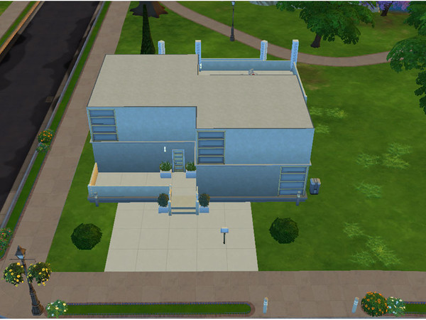 Sims 4 — Block Model by suzie2qute — Modern on the outside, comfy and cozy on the inside. Perfect for a small family who