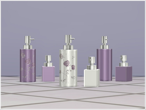 Sims 4 —  Toilet water by Severinka_ — Two jars of toilet water of set from Lavender bathroom 3 color