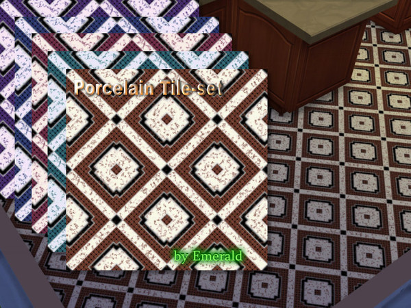 Sims 4 — Porcelain tile-set by Emerald —  Decorate your Sims kitchen floor with these amazing porcelain tiles;) !!!