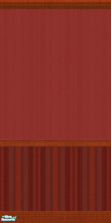 Sims 2 — TC50 - Red Feathers Chair Rail by jeni — Made in Celebration of Texture Challenge 50!