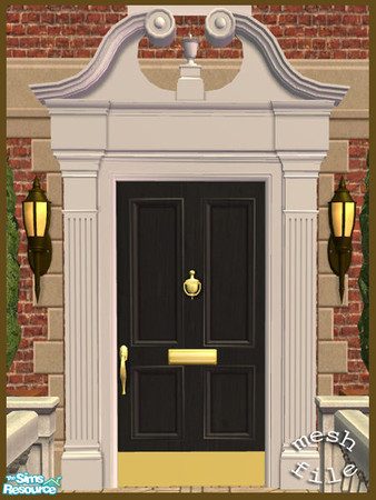 Sims 2 — Pedimentary, My Dear! Swan by phoenix_phaerie — An elegant pediment with S-shaped brackets, mimicking the