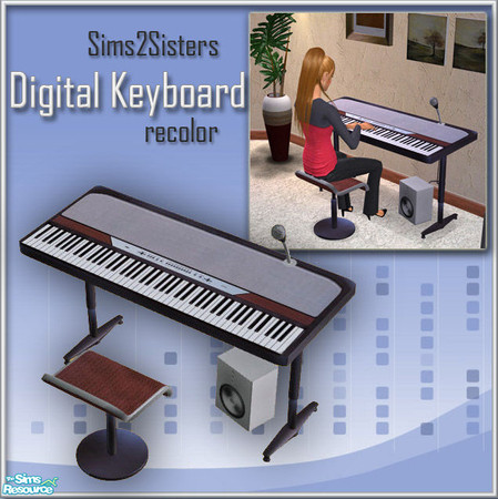Sims 2 — S2S Digital Keyboards - Recolor 3 by sims2sisters — Recolor of S2S Digital Keyboards - New Mesh