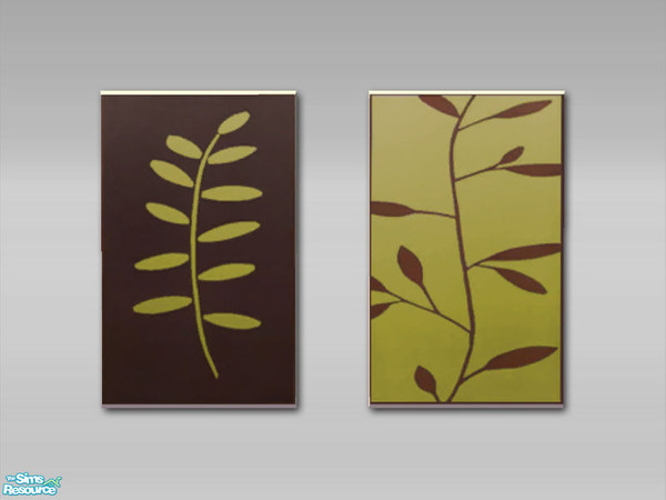 Sims 2 — Lucca  - Wall Prints by Shakeshaft — Part of a modern contemporary dining set in vibrant Lime Fabrics and Light