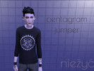 Sims 4 — Pentagram Jumper by niey — Pentagram jumper, extra swatch for the jumper with the rolled up sleeves.