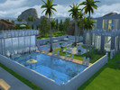 Sims 4 — Blue Summer - Swimming pool park by syberiana2 — A nice place with three pools, gym and bar for yours sims.
