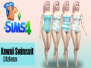 Sims 4 — Kawaii Swimsuit by azbenzo — Since there is POOL UPDATES, i thinking i should design one any of swimwear. So