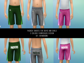 Sims 4 — Packers shorts for all ages by ih8m0r0nz — Green Bay Packers shorts for all ages! Check out my profile for more