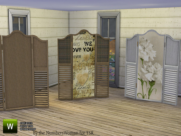 Sims 4 — Shabby Bargain Shabby Chic Bedroom Divider by TheNumbersWoman — Shabby yet affordable, the comfort oozes out of
