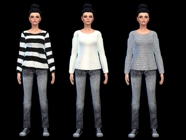 Sims 4 — set off 3 wool sweater new mesh by Awesomesims4 — set off 3 wool sweater new mesh for female