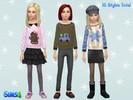 Sims 4 — Girls Winter Sweater by Kronronko — 15 different styles I have made this before but not so well, so it is a redo