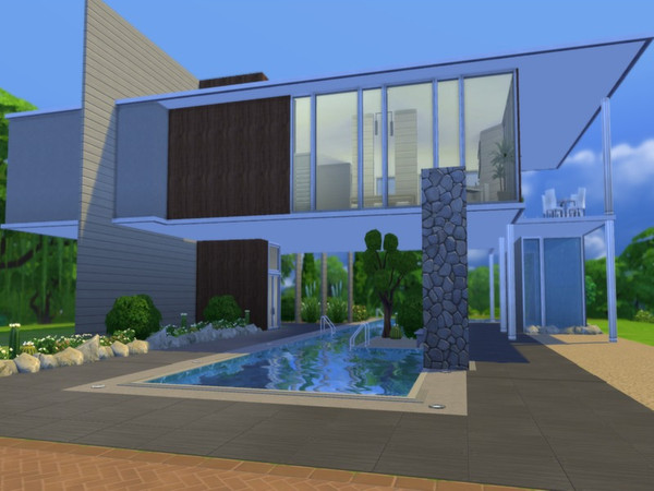 Sims 4 — Onyxia by Suzz86 — This Fancy Modern House fits a small family,or a couple. Here you will find 2 bedroom(1 with