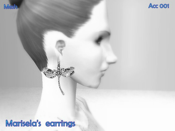 Sims 2 — Mesh Simchic accessory earring one by Well_sims — Mesh for you.