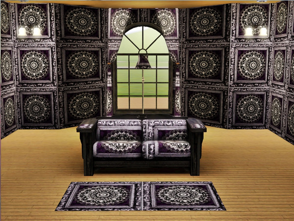 Sims 3 — Hedgehog_Panel_silver_and_purple_ornaments by Prickly_Hedgehog — Dark purple and dull silver