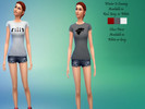 Sims 4 — Game of Thrones Female T-Shirt Set by thelittlestliar — 5 Game of Thrones T-shirts perfect for any fan! This set
