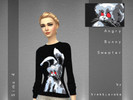 Sims 4 — Angry Bunny Sweater by hrekkjavaka — Cute angry bunny sweater Made with S4S