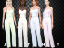 Sims 4 — Elegant jumpsuit by JinxTrinity — Elegant jumpsuit Bustier model in creme colors A new item in your game Non