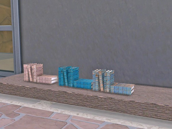 Sims 4 — Living Acacia - Book Set 2 by ung999 — Living Acacia - Book Set 2 Located at : Decor / Clutter Colors option : 3