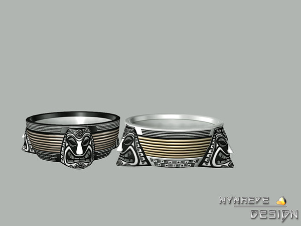 Sims 4 — Luau Tiki Bowl by NynaeveDesign — This Tiki bowl will be a hit at your sims' next cocktail party! Located in