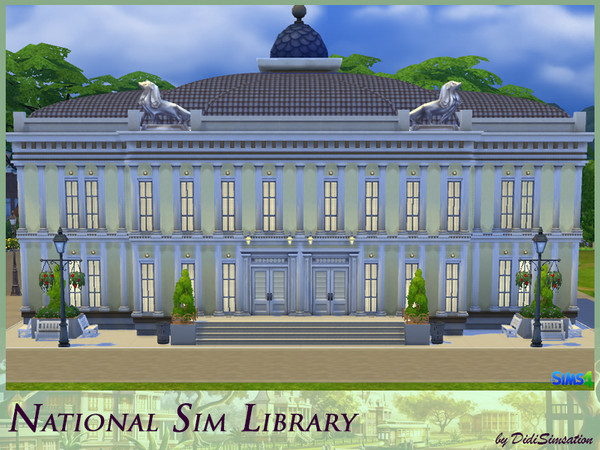 Sims 4 — National Sim Library by didisimsation — Come and visit the National Library. Read you through the history of