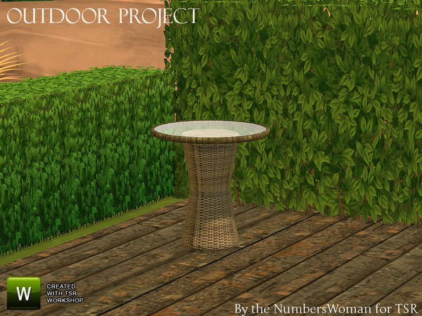 Sims 4 — Outdoor Project Dining Table by TheNumbersWoman — For the outdoor planning in all of us.The NumbersWoman at TSR.