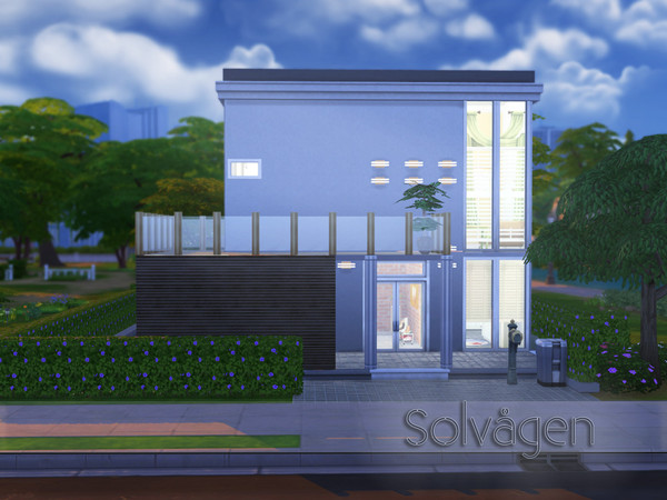 Sims 4 —  by Volvenom — This is a relaxed 2 bedroom familyhouse with 4 beds. Open plan dining and kitchen, 2 floor high