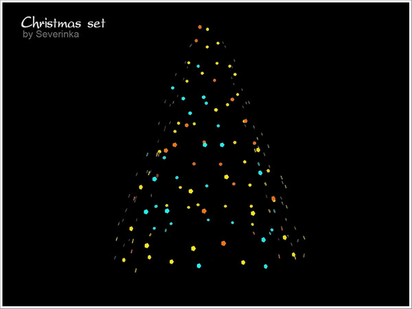 Sims 4 — Christmas garland by Severinka_ — Sparkling garland for the Christmas tree Christmas Set 2015 2 color