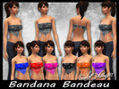 Sims 4 — Bandana Bandeau by scarletphoenix91 — This tied on top is a throwback to a 90's trend- Wearing a bandana as a