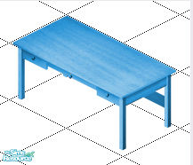 Sims 1 — Bluish Living Room Desk by simmyfan2852 — Part of the Bluish Living Room Set