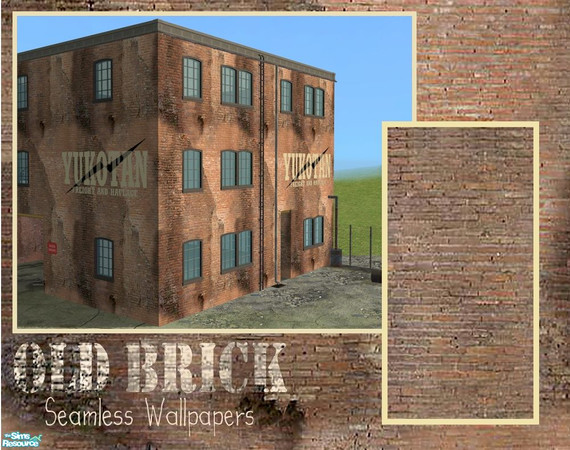 Sims 2 — Derry Brick Interior (Darker Shade) by Cyclonesue — A seamless wallpaper that can be used for simple interiors.