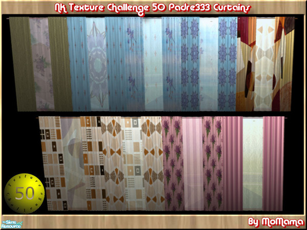 Sims 2 — NK TC50 Padre333 Curtains by MoMama — A set of curtains using Padre333's delightful mesh. I've wanted to say