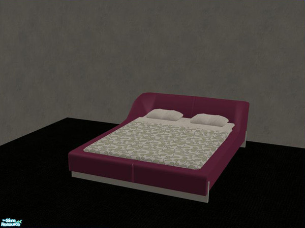 Sims 2 — Pink bedroom - Bed (playable) by ShinoKCR — modified version of Bed (deco) works with beddings