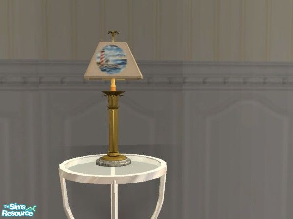 Sims 2 — Nautical Living - tablelamp by MysticVelvet — No Mesh required