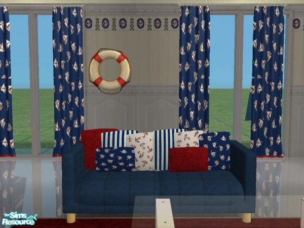 Sims 2 — Nautical Living - Loveseat by MysticVelvet — Mesh required from Pimp my Sims.