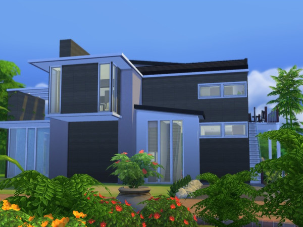 Sims 4 — Carbon by Suzz86 — A modern house with a lot of space. It offers you 3 bedroom,2 bathroom,open