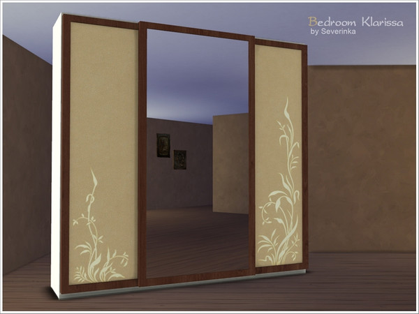 Sims 4 — Wardrobe decor (mirror) Klarissa by Severinka_ — Mirror (in the form of wardrobe) of furniture set Klarissa size