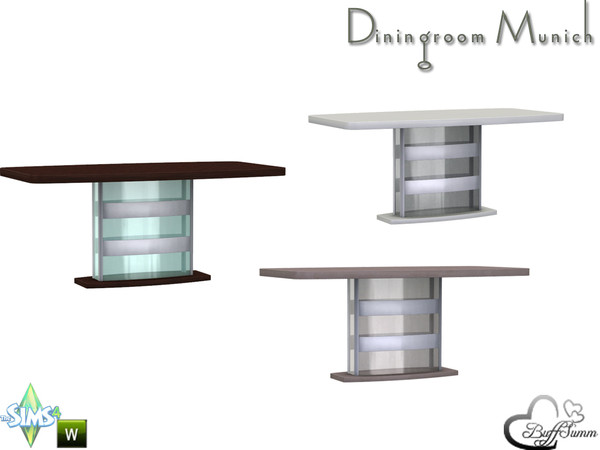 Sims 4 — Diningroom Munich Diningtable by BuffSumm — Part of the *Diningroom Munich for Sims 4*