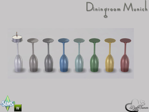 Sims 4 — Diningroom Munich Glas for Candle 1 by BuffSumm — Part of the *Diningroom Munich for Sims 4* To place the