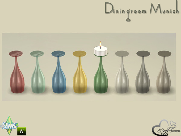 Sims 4 — Diningroom Munich Glas for Candle 3 by BuffSumm — Part of the *Diningroom Munich for Sims 4* To place the