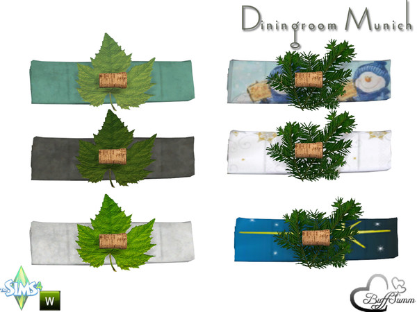 Sims 4 — Diningroom Munich Napkin by BuffSumm — Part of the *Diningroom Munich for Sims 4* Placeable on the Diningplate.