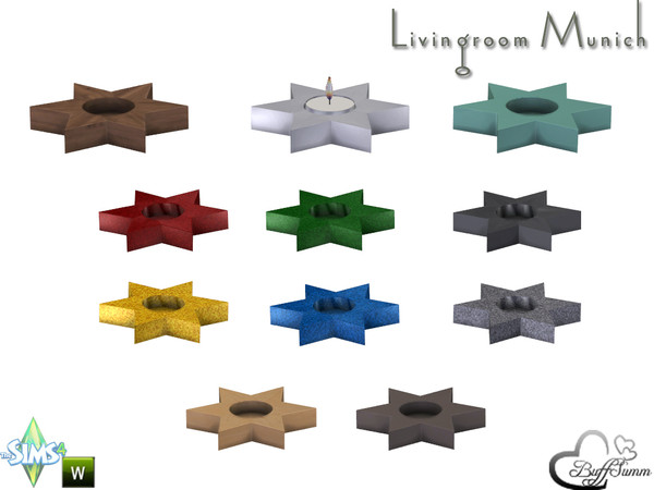 Sims 4 — Livingroom Munich Star Candleholder by BuffSumm — Part of the *Livingroom Munich for Sims 4* To use with the