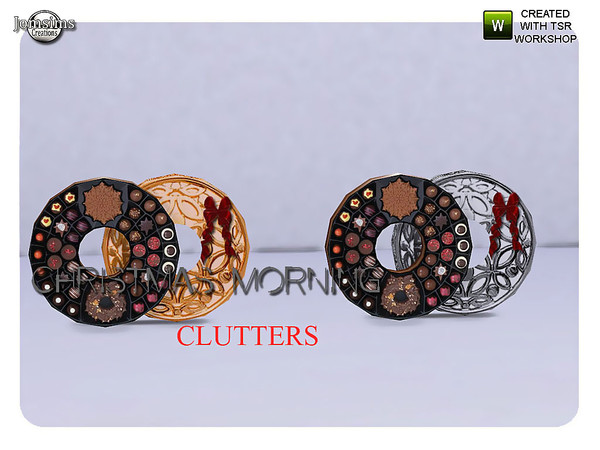 Sims 4 — christmas morning chocolat round box by jomsims — christmas morning chocolat round box