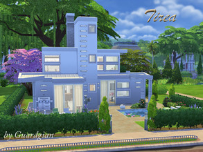 Sims 4 — Tirea by Guardgian2 — Contemporary house featuring 3 bedrooms, 2 bathrooms, a living room, a dining room, a
