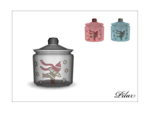 Sims 4 — Pilar_RNGlassJar by Pilar — Christmas is dressed in red, gold and white tones In the heat of the fireplace,