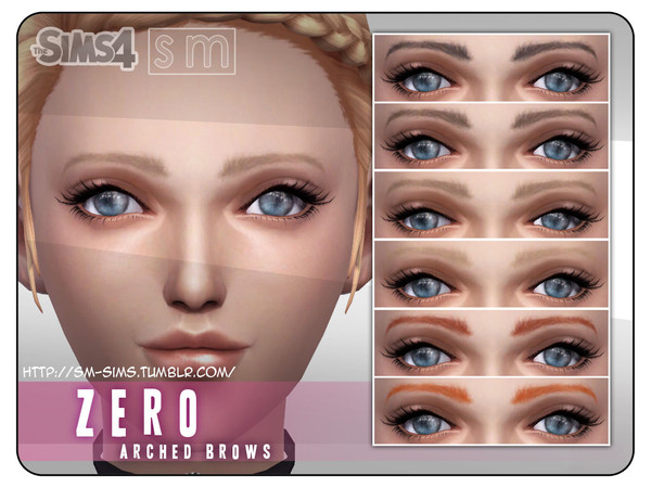 Sims 4 — [ Zero ] - Feminine Arched Brows by Screaming_Mustard — Beautifully arched brows for the more alluring and