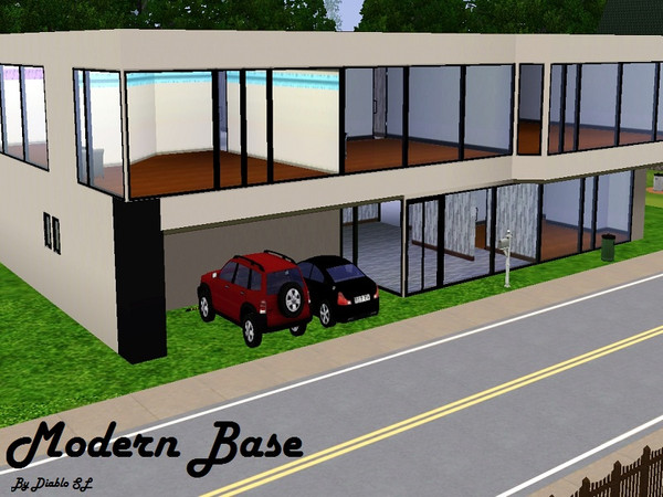 Sims 3 — Modern Base by Diablo_SL — This is a Modern house which created by using only the base game items.This house is