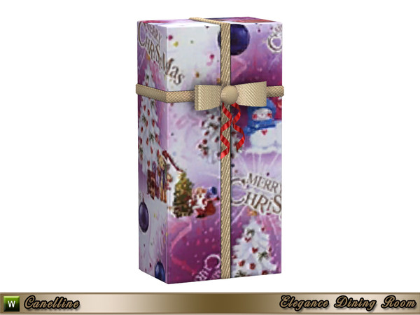 Sims 4 — Elegance Dining Room Gift Box V.3 by Canelline — This gift box is really big, and your Sims will be so curious