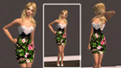 Sims 2 — Floral Dress by branden2 — Just a cute black floral dress Mesh required! download the mesh 016 from the website